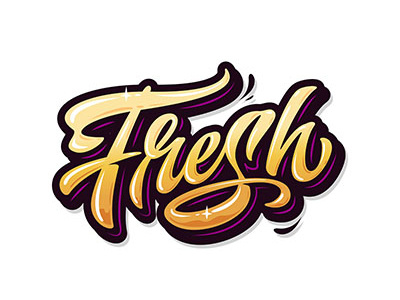Yo! ✌ Freestyle lettering "Fresh" ! 👀 design hand lettering print type