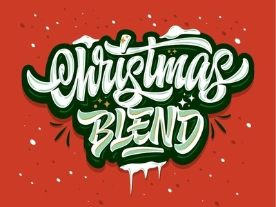 my lettering "Christmas Blend"