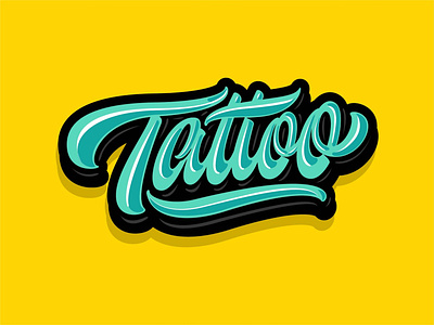 Tattoo art calligraphy design hand handlettering lettering logotype sign type vector