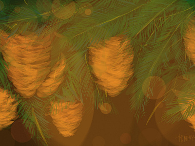 Fir cones adobe photoshop alchemy decorative fir cones heat illustration pattern radiance relax textures vector