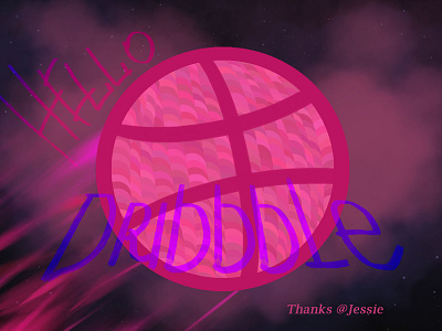 Hello community logo debut hello dribbble hello dribble hello world illustration im glad invite shot