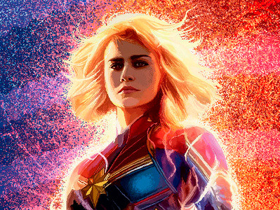 Captain Marvel in pixel by Tommy Moore on Dribbble