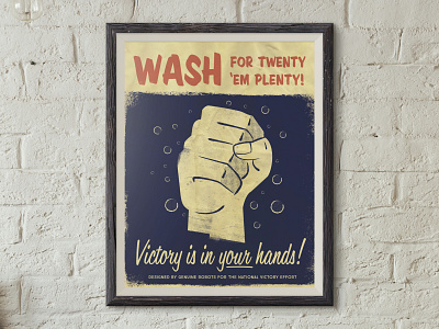Wash For Twenty, Wash 'em Plenty coronavirus covid19 poster propaganda propaganda poster psa wash wash your hands ww2