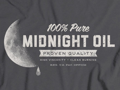 Midnight Oil cotton bureau midnight moon oil oil can retro shirt space t shirt