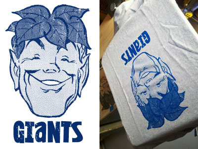 BLUE GIANTS! football giants screen print t shirt