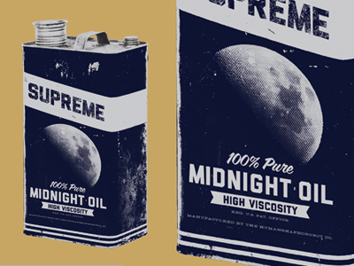 Midnight Oil blue midnight oil oil screenprint