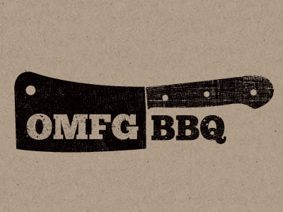 OMFG BBQ bbq black butcher knife kraft