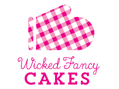 Wicked Fancy Cakes Initial Options baking cake cooking logo oven mitt retro