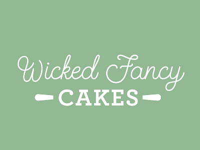Wicked Fancy Cakes Initial Options baking birthday cakes cooking logo retro
