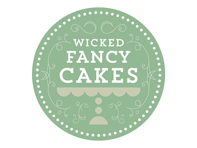 Wicked Fancy Cakes Initial Options baking birthday cake cake stand logo retro sticker