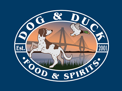 Dog & Duck Color Logo branding bridge charleston dog duck logo logo design mount pleasant south carolina