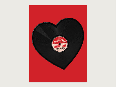 Devotchka Valentine's Day - Denver devotchka french paper gig poster hand printed heart love poster record screenprint screenprinted valentines day vinyl