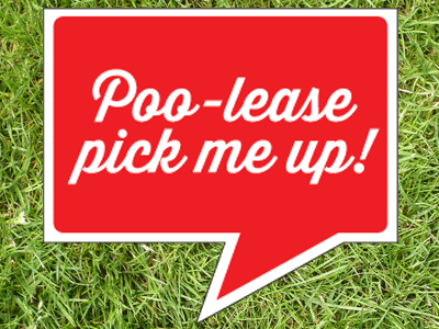Dog Poop Signs grass poo poop red signs speech bubble