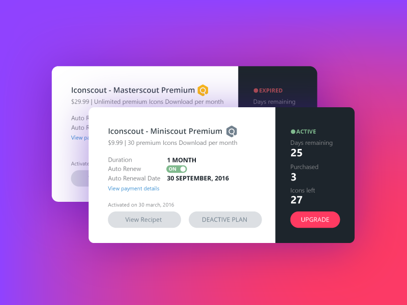 Subscription Card Web UI by Dalpat Prajapati 🚀 on Dribbble
