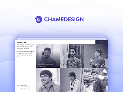 Chamedesign Web UI - Desktop Version Only chamedesign chameleon iconscout mockup page team ui userinterface ux web webpage website