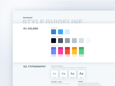 Styleguide for iconscout