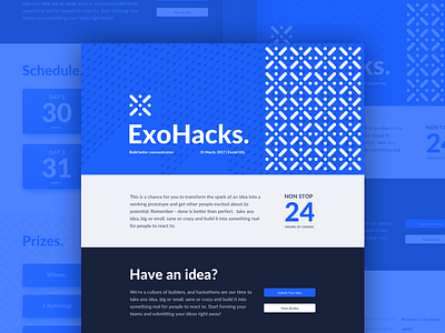 Internal Hackathon UI design hack hackathon interface internal site ui web