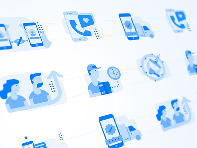 Illustrations for use cases cases connection exotel illustration telephony use