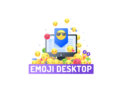 Illustration for Emojidesktop Chrome Extension chrome desktop emoji extension illustration