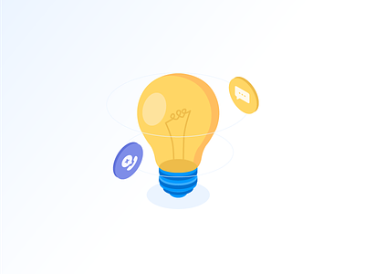 Exotel for Startups mini illustration bulb exotel icon idea illustration mini startups