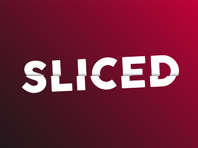 Sliced Text Effect in Adobe Illustrator adobe illustrator cc branding design flat icon illustration lettering text design vector
