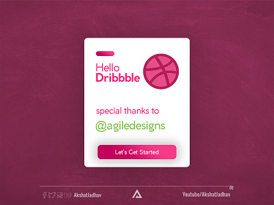 Hello Dribbble agiledesign branding design flat for the invite hello dribble hello world icon illustration invitation thank you