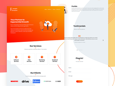 Panoptic Analytics - Landing Page abstract app branding clean colors debut design gradient home homepage layout minimal page ui user interface userinterface ux web webdesign website