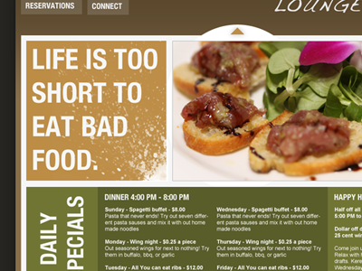 Restaurant layout food layout restaurant resturant typography web