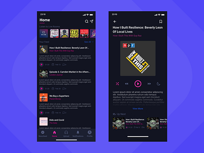 Podcast UI 2021 design mobile app mobile ui podcast podcasting