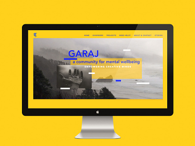 Garaj Landing Page branding landingpage mental health ui webdesign website design