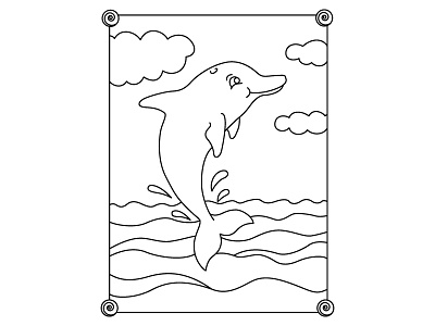 Dolphin-line-art-Illustration