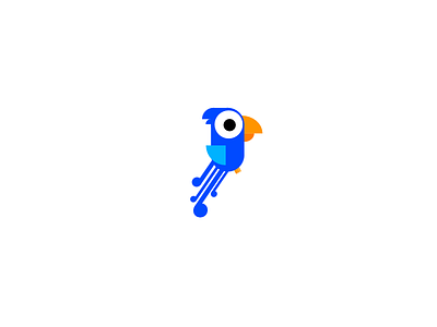 Parrot - Just for fun blue cute guy parrot shape shapes simple