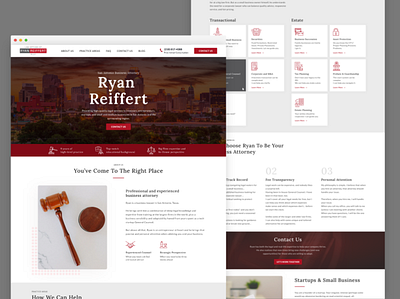 Ryan Reiffert Law Firm company landing page law lawyer modern