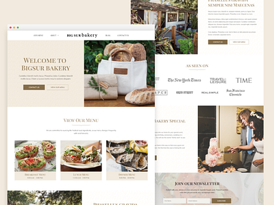 Bakery E-Commerce Store bakery design ecommerce landing page minimal modern