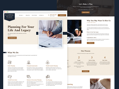 Copper State Law Firm Redesign company design landing page lawyer minimal modern