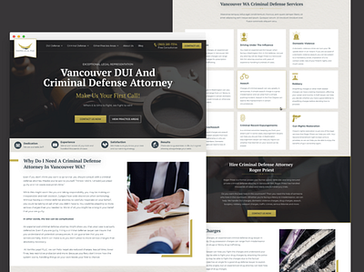 Criminal Defense Attorney Website Redesign lawyer minimal modern