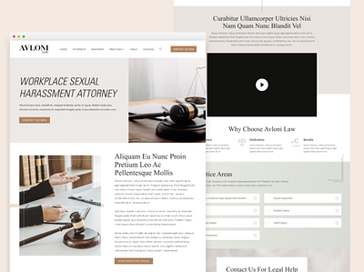 Avloni Law Website Design company design landing page lawyer minimal modern