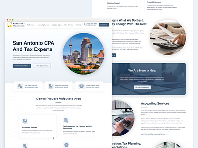 CPA Website Redesign company cpa design landing page minimal modern