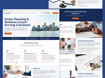 Estate Planning and Business Lawyer Website Redesign company lawyer modern