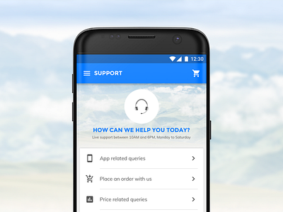Live Support android customer support help live support query