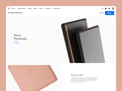 Store Homepage UI (In progress) 3d concept design dribbble google minimal product project technology ui ux web