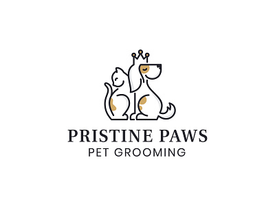 Pristine Paws Pet Grooming Logo grooming logo pet
