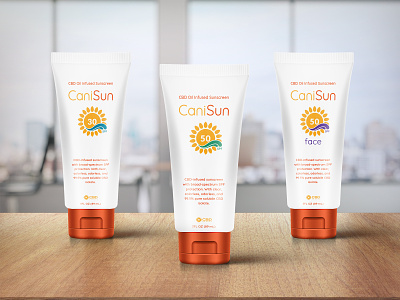CaniSun Package Mockup bottle cbd mockup sunscreen