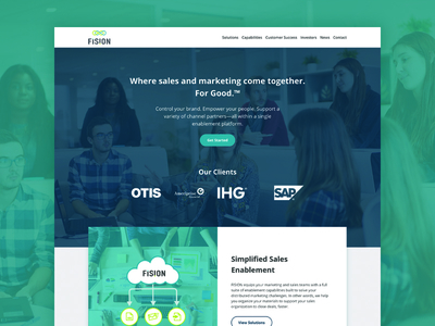 Fision - Website Design home page social proof web design