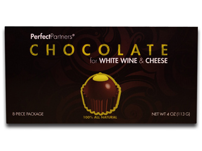 Perfect Partners Chocolate for White Wine cheese chocolate packaging pairing white wine