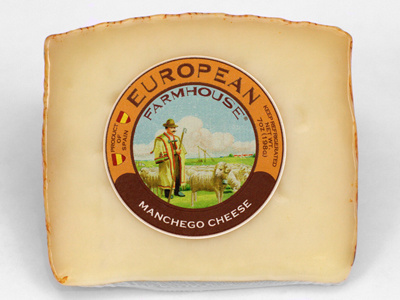 Spanish Manchego Vintage Style Label cheese european imported label letterpress packaging vintage