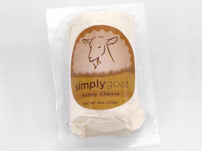Simply Goat Honey Chèvre cheese chevre design food goat label packaging