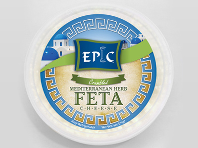 Epic Mediterranean Herb Feta branding cheese design feta food label packaging