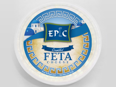 Epic Feta branding cheese design feta food label packaging