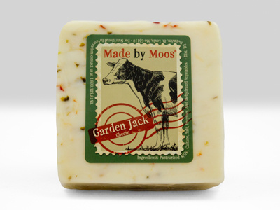 Made by Moos Garden Jack branding cheese design food label packaging